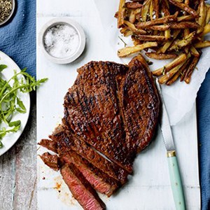 Spicy Steak with Rosemary Fries recipe