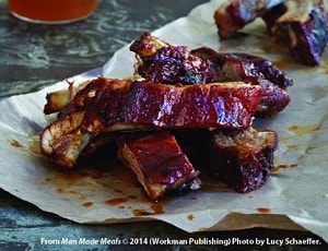 Apple Spice Baby Backs with Cider-Rum Barbecue Sauce recipe