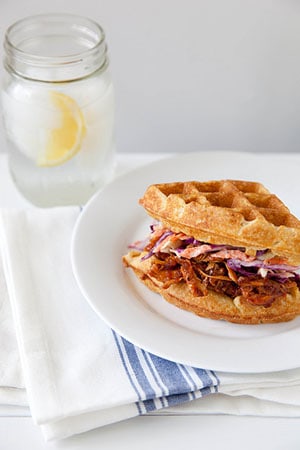 BBQ Chicken and Waffle Sandwich recipe