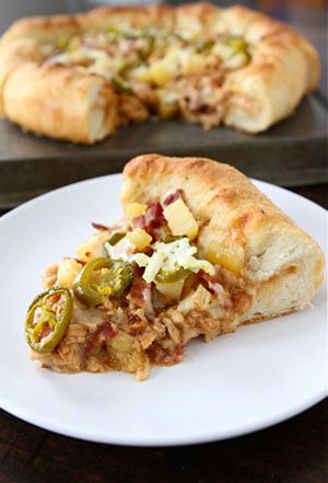 BBQ Chicken Pan Pizza recipe